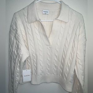 💗GET 20% OFF💗 NWT Aritzia Sunday Best Lottie Sweater - White Rabbit